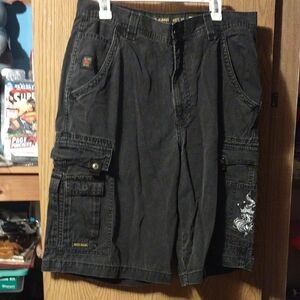 JNCO Charcoal Cargo Shorts